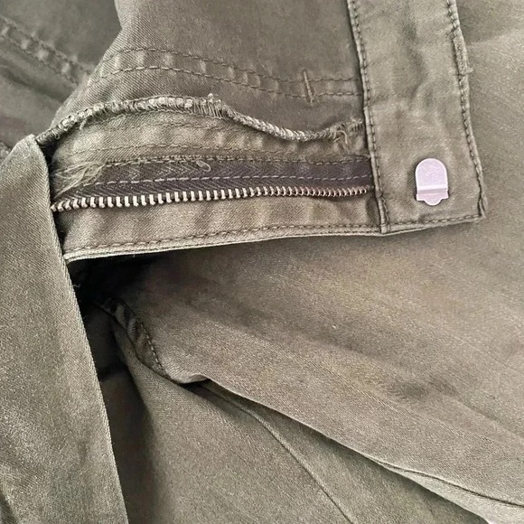 J Crew Cargo Olive Green Skinny Stretch Pants‎ Zippers size 32 - Picture 3 of 13